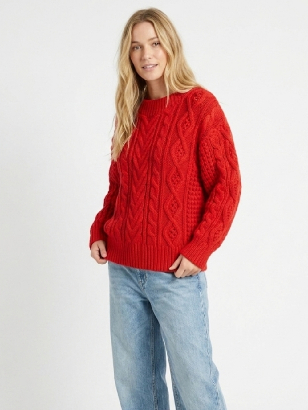 Album By Kenzo 100% Wool Red Chunky Sweater Italy